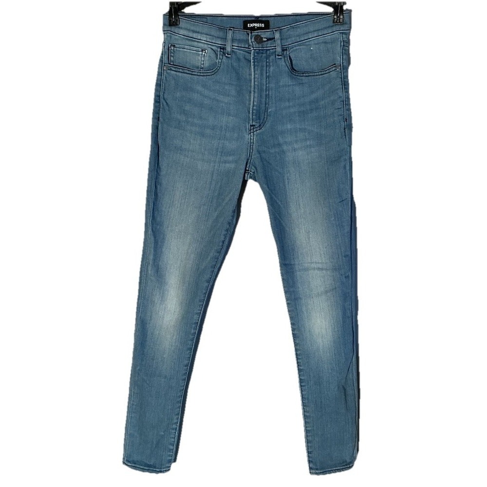 Express Denim Jeans Skinny High Rise Stretch Comfort Waist Light Wash Size‎ 6R